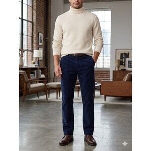 Brooks Brothers "Clark" Fit Navy Blue Corduroy Pants - W36/L30